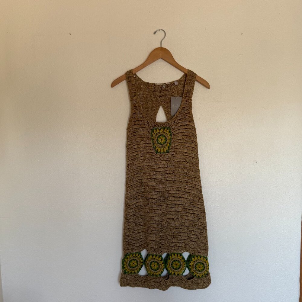 Anthropologie Knitted & Knotted Green Dress  Small